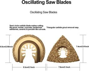 img 2 attached to 🔪 20PCS Wood/Metal Oscillating Multitool Quick Release Saw Blades - Fits Fein, Porter Cable, Black & Decker, Bosch, Dremel, Craftsman, Ridgid, Ryobi, Makita, Milwaukee, Dewalt