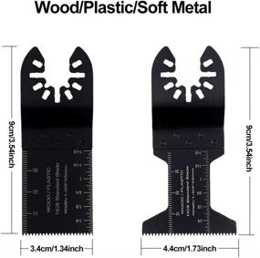 img 3 attached to 🔪 20PCS Wood/Metal Oscillating Multitool Quick Release Saw Blades - Fits Fein, Porter Cable, Black & Decker, Bosch, Dremel, Craftsman, Ridgid, Ryobi, Makita, Milwaukee, Dewalt