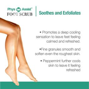 img 2 attached to 🌿 PhysAssist Foot Scrub - 8 oz. with Tea Tree and Peppermint: Soothing Exfoliation for a Cooling, Calming, and Refreshing Foot Experience