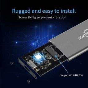 img 1 attached to 💽 Преобразователь адаптера читателя внешнего SSD DGZOMYTEK M.2 NGFF SATA SSD в USB 3.0 (Micro-B) - оболочка, поддерживаемая UASP, серого цвета.