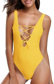 img 1 attached to 👙 Lace Up Manhattan: Shekini Swimsuits Monokini - Women's Clothing and Swimsuits & Cover Ups