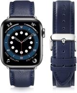 подлинный кожаный ремешок для замены для apple watch series 7/6/5/4/3/2/1/se - совместим с 42 мм, 44 мм и 45 мм - mapuce для мужчин и женщин логотип