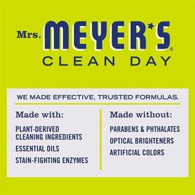 img 1 attached to 🍋 Жидкий стиральный порошок Mrs. Meyer's Clean Day: без жестоких испытаний, биоразлагаемая формула с эфирными маслами, аромат лимонной вербены - 64 унции (64 загрузки)