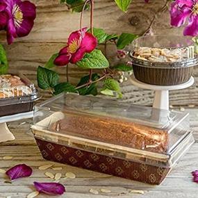 img 3 attached to 🍞 Premium Rectangular Paper Loaf Pan Molds Medium Size with Lids - 7''x3''x2'' - 12pcs: Perfect for Baking Delightful Loaves