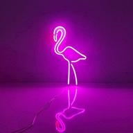 🦩 vibrant pink flamingo led neon signs: stunning wall decor & night light for home and bar логотип