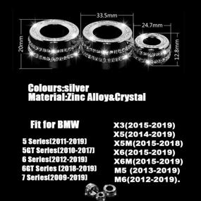 img 3 attached to 🔮 Enhance Your BMW's Interior with PGONE Bling Crystal AC Knob Caps and Air Conditioning Cover: Compatible with 5 6 7 Series X3 X4 X5 X6 G31 F13 G12 G01 F15 F16 F26 xDrive AWD Women