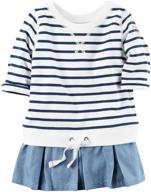 carters girls 273g843 stripe kids logo