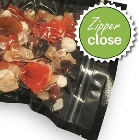 img 3 attached to 🍽️ FoodVacBags Pint Zipper 6" X 10" Vacuum Seal Bags/Pouches - Reusable (50 Count) - Clear Front with Black Back