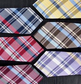 img 1 attached to Optimized Search: Spring Notion 🔍 Plaid Tartan Zipper Boys' Necktie Accessories