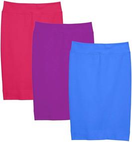 img 3 attached to KIDPIK Girls Pencil Skirts Pack: Trendy Girls' Clothing for Skirts & Skorts