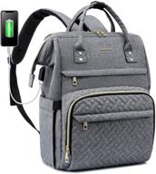 🎒 stylish grey laptop backpack for women - lovevook business travel bag with usb port, fits up to 15.6-inch laptop - ideal for students, teachers, doctors, nurses, and professionals logo