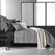 🛏️ premium queen-sized comforter set: five queens court felix, 100% brushed cotton, black/white, 4 pieces logo