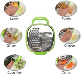 img 3 attached to 🧀 Versatile Kitchen Grater - Parmesan, Ginger, Butter Zester - BPA Free Food Container with Handle for Collection and Storage