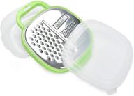 🧀 versatile kitchen grater - parmesan, ginger, butter zester - bpa free food container with handle for collection and storage logo