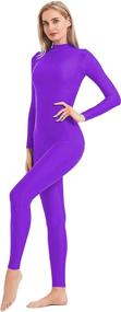 img 2 attached to 🔥 High Neck Zipper Unitard Leotard for Adults - Speerise Full Bodysuit