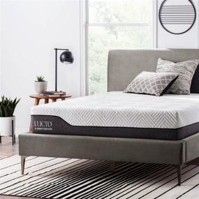 img 1 attached to 🌿 LUCID 10 Inch Twin XL Hybrid Mattress - Enhanced with Bamboo Charcoal and Aloe Vera Infused Memory Foam - Advanced Moisture Wicking - Odor Reducing - CertiPUR-US Certified