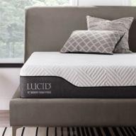 🌿 lucid 10 inch twin xl hybrid mattress - enhanced with bamboo charcoal and aloe vera infused memory foam - advanced moisture wicking - odor reducing - certipur-us certified logo