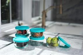 img 2 attached to 🍽️ Bovado USA 1 Cup Glass Round Dish - Multipurpose Storage, Mixing & Serving Set with Lid - Convenient Pack of 6 Containers - Dishwasher, Freezer & Oven Safe - Easy-Clean, Clear Glass