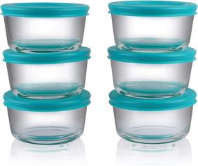 img 3 attached to 🍽️ Bovado USA 1 Cup Glass Round Dish - Multipurpose Storage, Mixing & Serving Set with Lid - Convenient Pack of 6 Containers - Dishwasher, Freezer & Oven Safe - Easy-Clean, Clear Glass