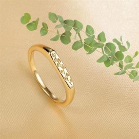 img 3 attached to 🌸 YeGieonr Handmade Flower Signet Ring - Exquisite Botanical Engraved Statement Ring | Perfect Personalized Gift for Women/Girls
