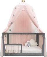 🏰 dome princess bed canopy: round lace mosquito net play tent for kids - hanging house decor with lace netting curtains for indoor game house and baby nursery logo
