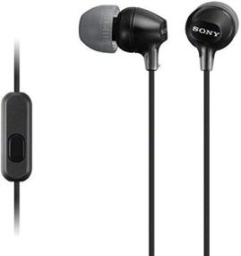 img 3 attached to Sony MDREX15AP/B In-Ear Earbud Headphones with Mic - Black