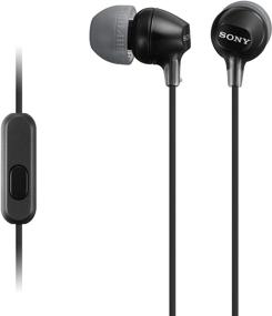 img 1 attached to Sony MDREX15AP/B In-Ear Earbud Headphones with Mic - Black