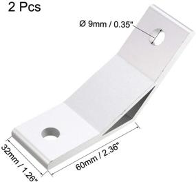 img 1 attached to Uxcell Aluminum Brackets Profile Connectors Industrial Hardware