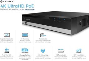 img 3 attached to 📷 Amcrest NV2104E-1TB 4K POE NVR: Network Video Recorder, 4CH Support for 4K POE IP Cameras @ 30fps Realtime, Pre-Installed 1TB Hard Drive (NV2104E-1TB)