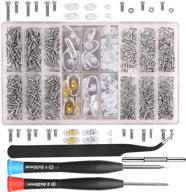 🔧 bayite eyeglass sunglass repair kit: nose pads, screws, tweezers & screwdriver - 21 types of tiny micro screws, assortment of 1000pcs stainless steel screws for spectacles and watch logo