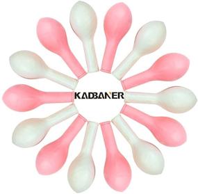 img 1 attached to 🎈 100 штук 12-дюймовые белые нежно-розовые воздушные шары для вечеринки KADBANER