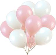 🎈 100 pack 12 inch white tender pink kadbaner party balloons logo