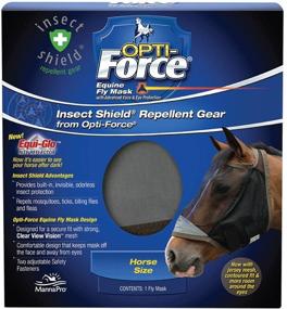 img 4 attached to 🐴 Opti-Force-Force Equine Fly Mask - Horse Fly Mask with UV Protection and Insect Repellent - Adjustable Comfort Fit - Ears Excluded (Standard)