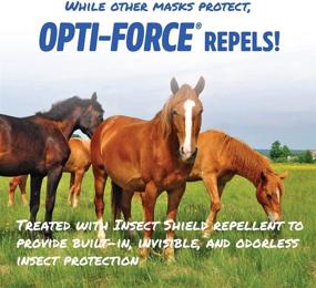 img 2 attached to 🐴 Opti-Force-Force Equine Fly Mask - Horse Fly Mask with UV Protection and Insect Repellent - Adjustable Comfort Fit - Ears Excluded (Standard)