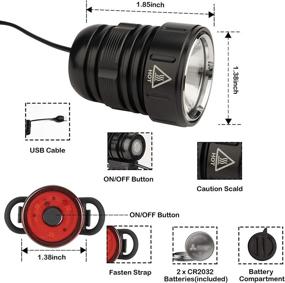 img 2 attached to Rechargeable Bicycle Portable Waterproof Headlamp