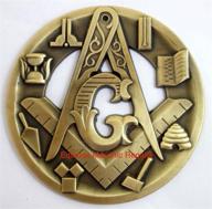 🔨 master mason pride: freemasons antique style medallion auto car heavy rear emblem with freemasonry symbols— equinox masonic regalia logo