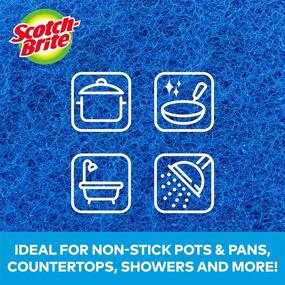 img 1 attached to 🧽 Non-Scratch Scour Pads by Scotch-Brite: Pack of 3 Pads