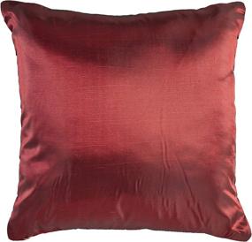 img 3 attached to 🌹 Burgundy Vintage Floral Throw Pillow with Chenille Chateau Design - 18 x 18 in - by Violet Linen