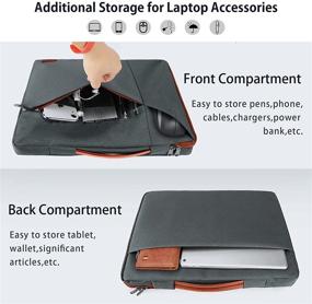 img 1 attached to 💼 NUBILY 14 inch Laptop Sleeve Bag Case - Waterproof & Shock Resistant - Portable Handle - Compatible with MacBook Air & 13.3-14 inch Toshiba/FUJITSU/HP/Dell/ThinkPad Notebook