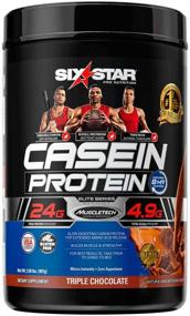 img 4 attached to 🏋️ Белок для мышц Six Star Elite Casein Protein Powder - Медленно усваивающийся мицеллярный казеиновый протеин для набора мышц - Тройной шоколадный вкус - 2 фунта (26 порций) - Улучшенная упаковка