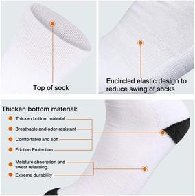 img 1 attached to Mens Socks Athletic Ankle Cushion Sports & Fitness