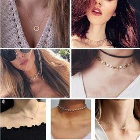 img 3 attached to 📿 FUNRUN JEWELRY 10PCS Layered Choker Necklace Set: Trendy Multilayer Chain Necklace for Women and Girls, Adjustable Design