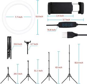 img 3 attached to Selfie Ring Light With Tripod Stand Phone Holder