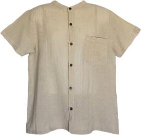 img 1 attached to Sleep & Lounge Men's Apparel: Mandarin Style Embroidered Lightweight Cotton