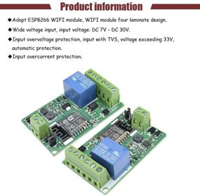 img 3 attached to 🔌 Ximimark 1Pcs ESP8266 Network Relay WIFI Module 220V 10A DC 7-30V 4 Layers Board TVS Input Automatic Protection: Enhanced Home Automation Solution