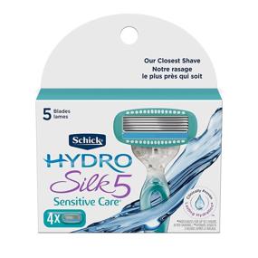 img 4 attached to 🪒 Schick Women's Hydro Silk 5 Sensitive Care Razor Blade Refills - 4 Count (Packaging May Vary) - Smooth, Gentle Shaves for Sensitive Skin