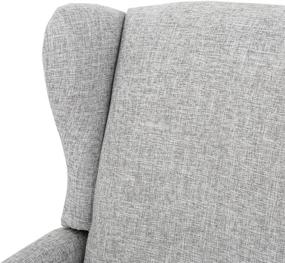 img 1 attached to 🪑 Set of 2 Christopher Knight Home Ellyn Fabric Recliners - Light Gray Tweed, Dark Brown