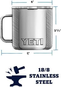 img 3 attached to ☕ YETI Rambler 14 oz Mug: Vacuum Insulated Stainless Steel with MagSlider Lid, Sharptail Taupe - Durable and Stylish Beverage Container