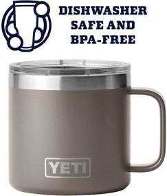 img 2 attached to ☕ YETI Rambler 14 oz Mug: Vacuum Insulated Stainless Steel with MagSlider Lid, Sharptail Taupe - Durable and Stylish Beverage Container