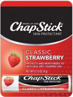 chapstick classic strawberry flavor, 0.15 oz (4-pack) logo